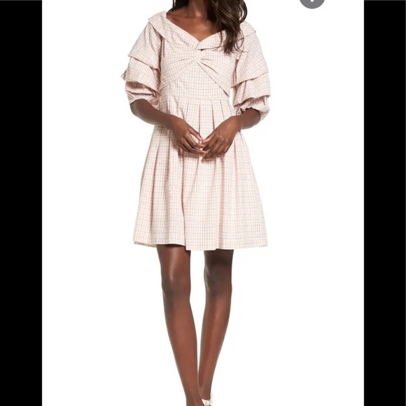 Chriselle x J.O.A. Tiered Sleeve Minidress medium - Picture 4 of 6